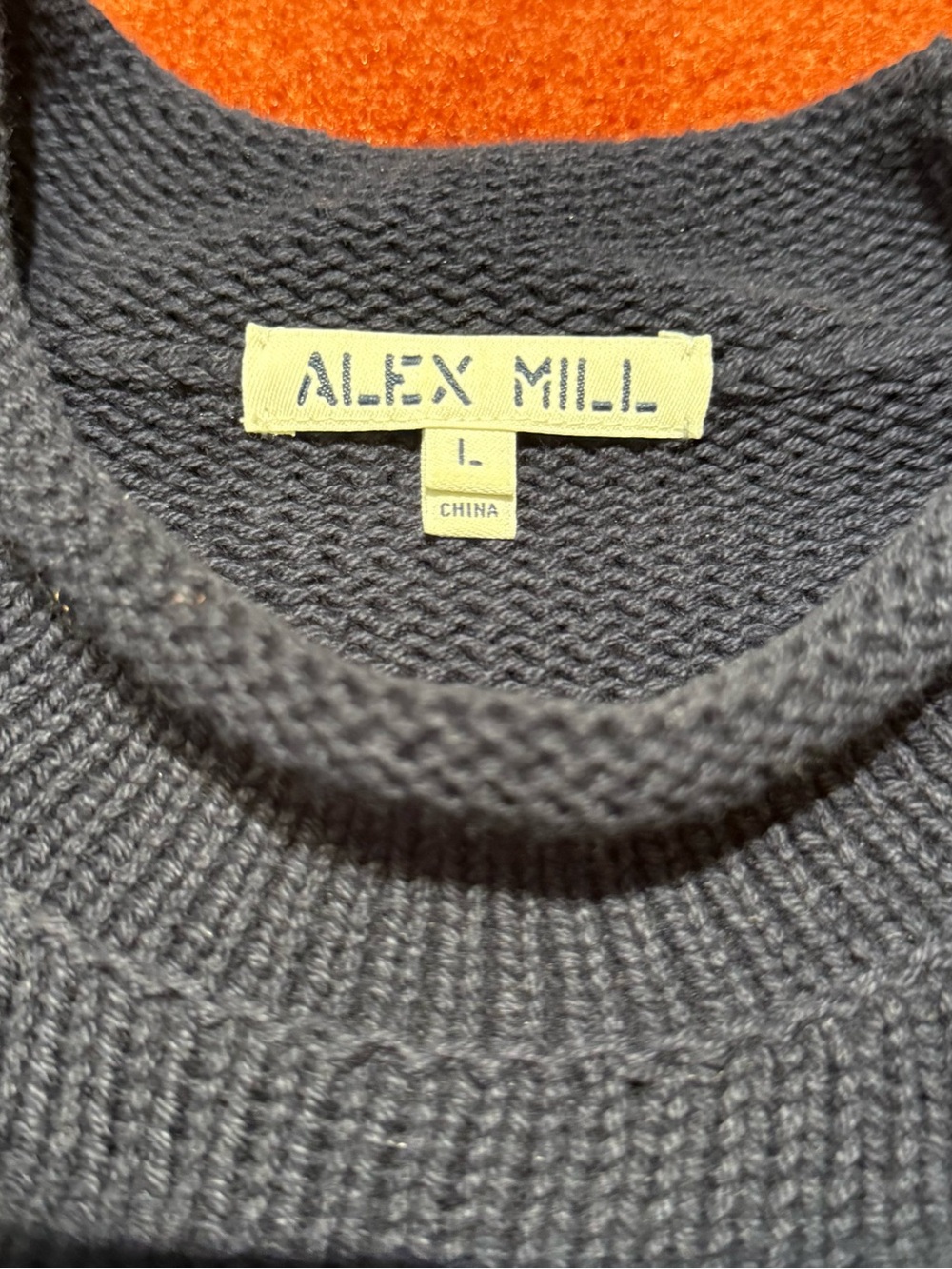 Alex Mill Roll Neck Sweater in Dark Navy Cotton - Picture 2 of 4